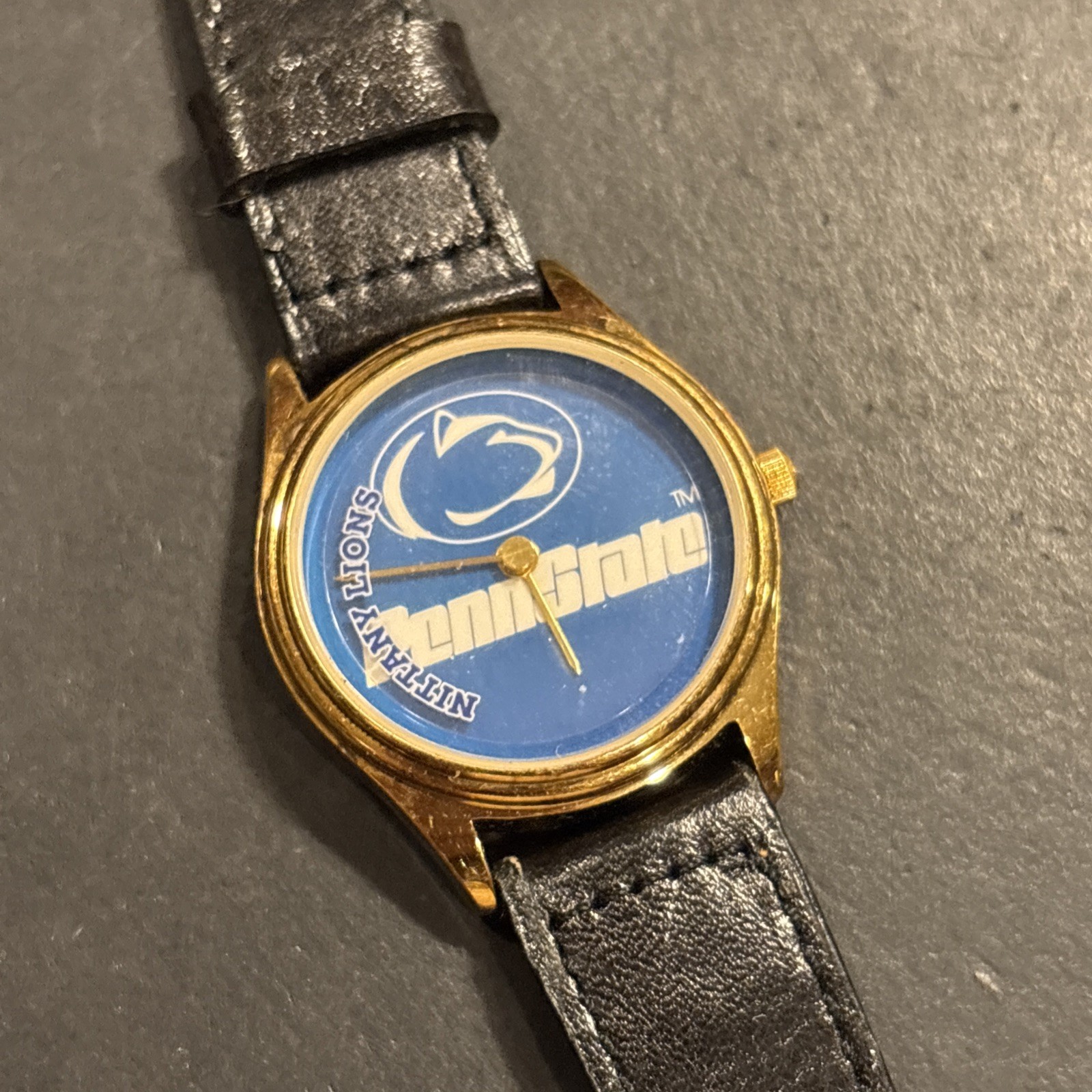 R77 Penn State Nittany Lions Mens Watch 33mm Blue Dial Untested As Is Condition*