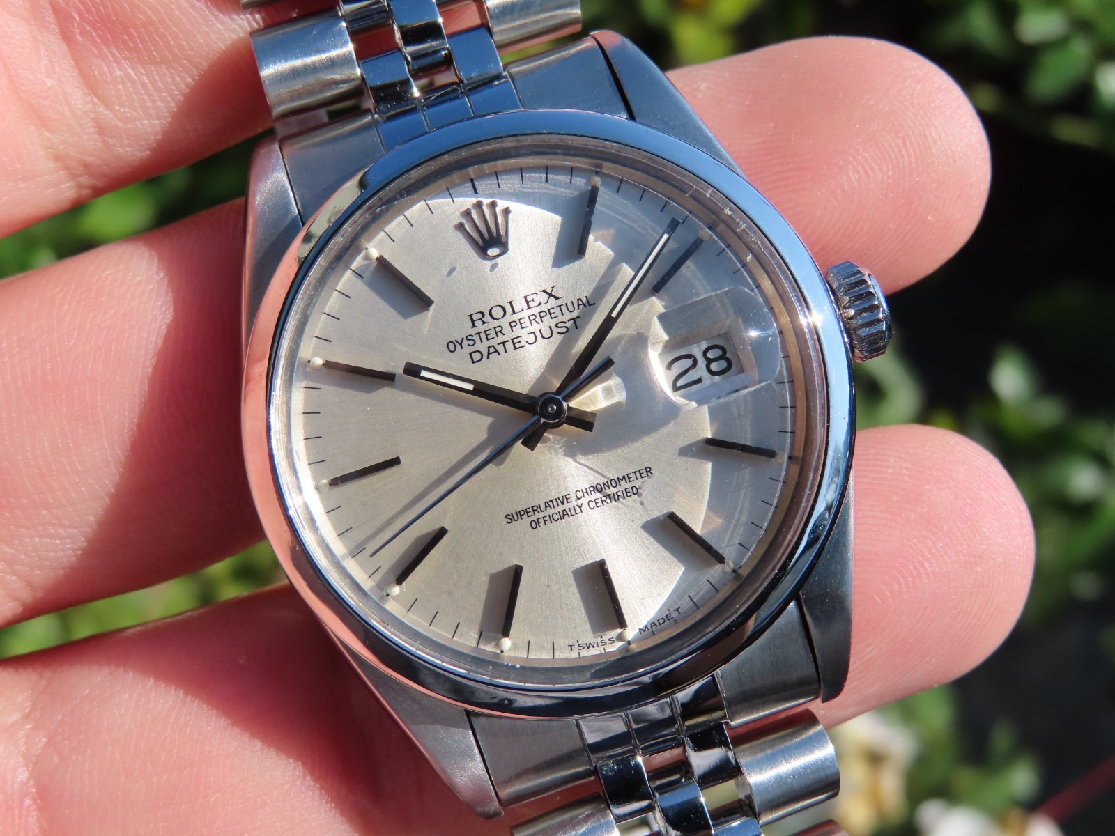 1986 Rolex Datejust 16000 w/ Chevrolet Chevy Logo Original Caseback