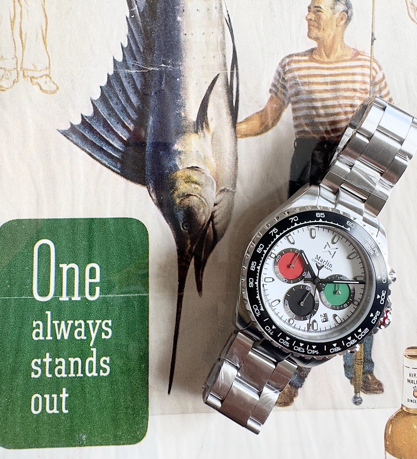 Chronograph Watch 42mm MARLINWATCH 🐟 Limited Edition NEW Model 001 😮