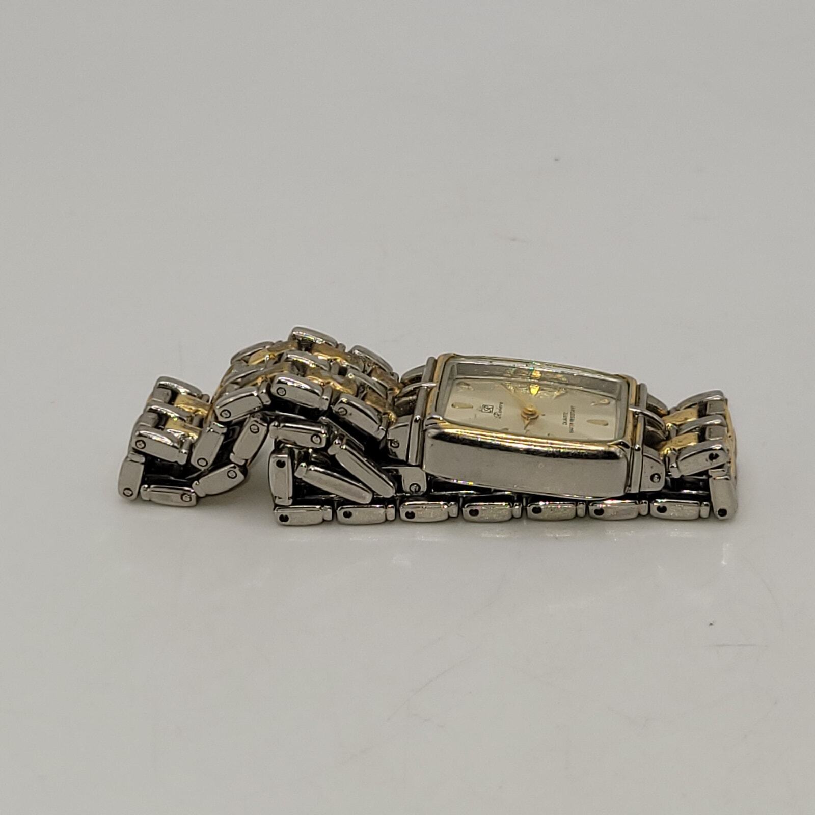 Riviera Quartz Silver Gold Toned clasp band Vintage New battery