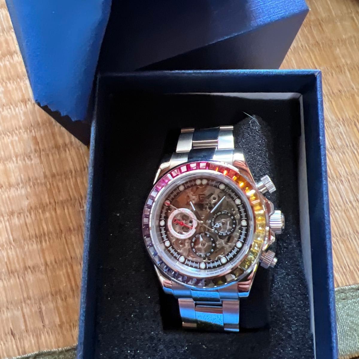 Skeleton Automatic Watch, Skeleton Dial, Date & Day Display From Japan