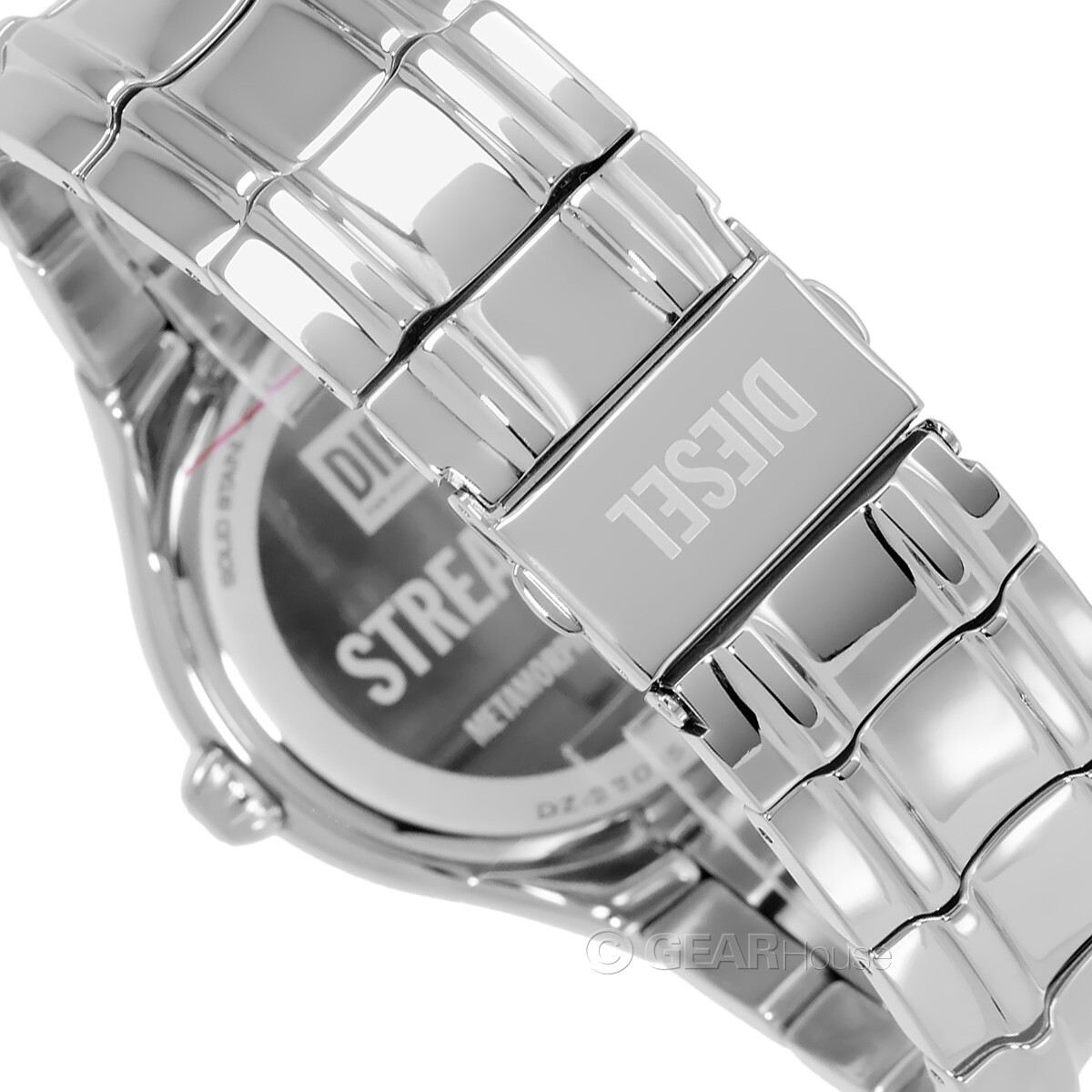 DIESEL Metamorph Streamline Mens Watch, Chrome Silver Stainless Steel, Gray Dial