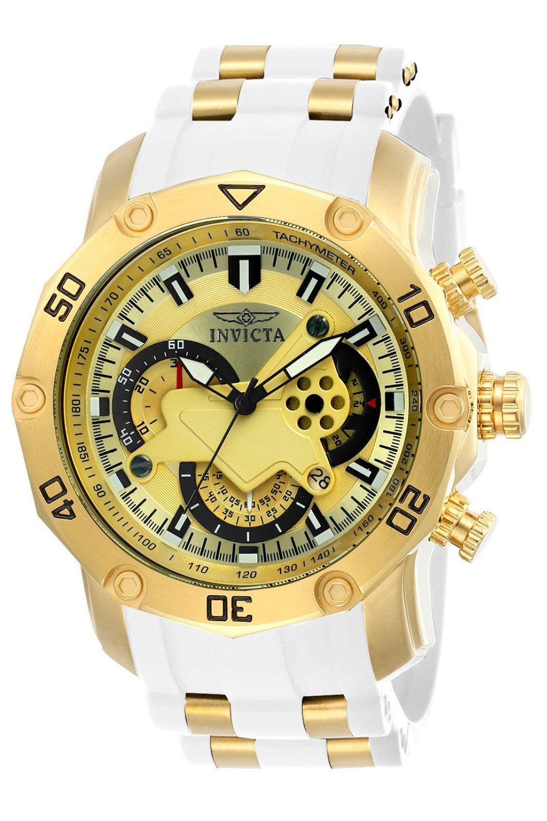 Invicta Mens 23424 Pro Diver Analog Display Quartz White Watch