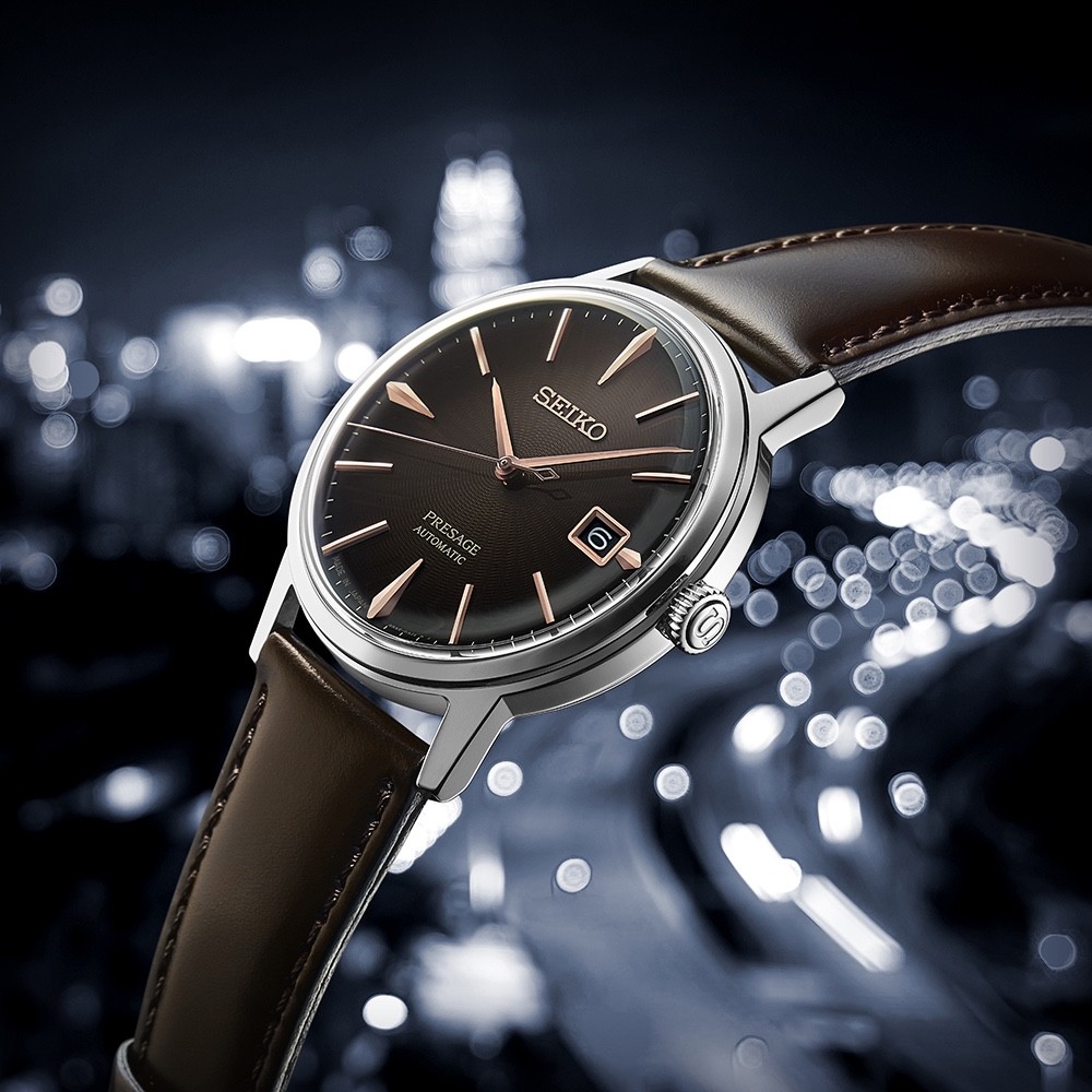 Seiko Presage Cocktail Automatic 39.5 MM Brown Dial Watch SRPJ17J1