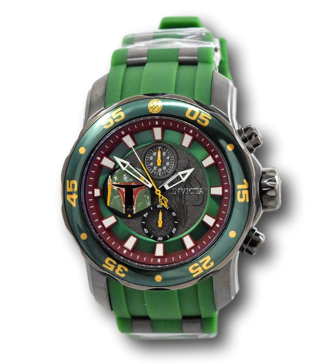 Invicta Star Wars Men’s 48mm Green Boba Fett Limited Ed Chronograph Watch 32527
