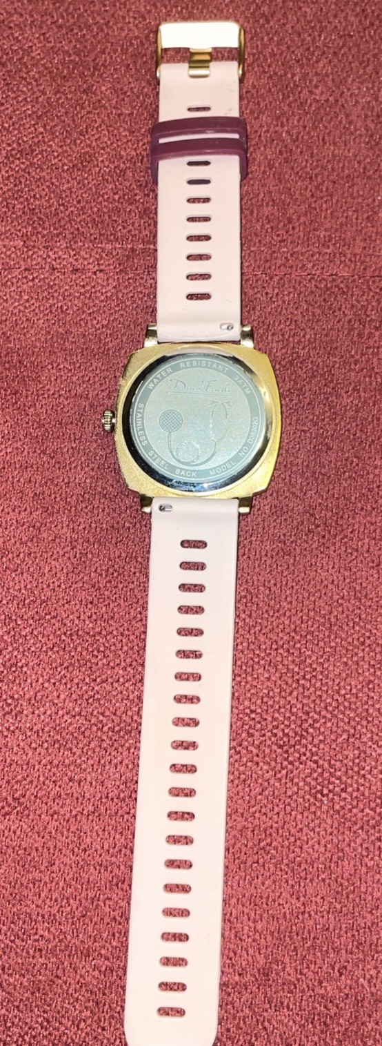 DIAO FENDI Pulsometer Rose Gold Tone Doctor/Nurse Watch Silicone Strap W-21