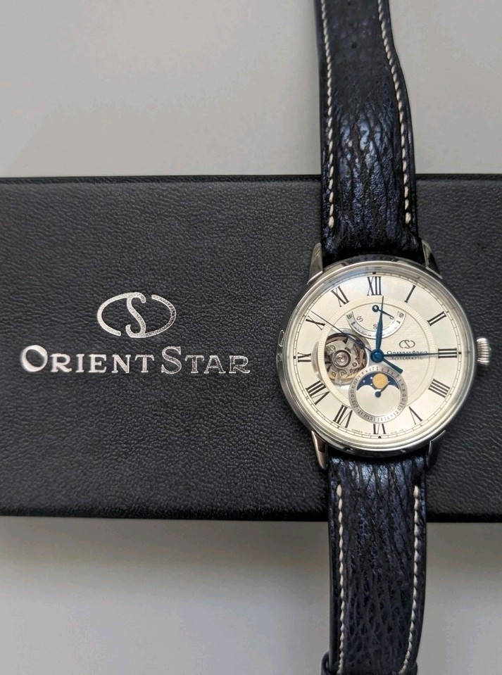 Orient Star RK-AM0001S Moonphase Automatic Open Heart Full Set Box & Papers