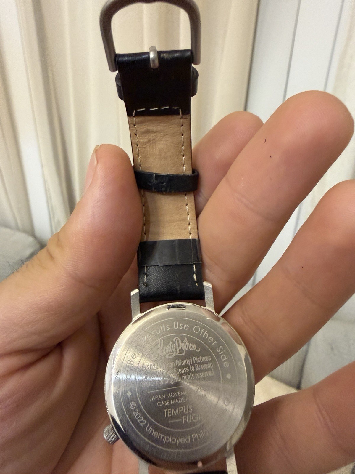 Monty Python Ministry of Silly Walks Watch 2022 Tempus Fugit UPG Black Leather