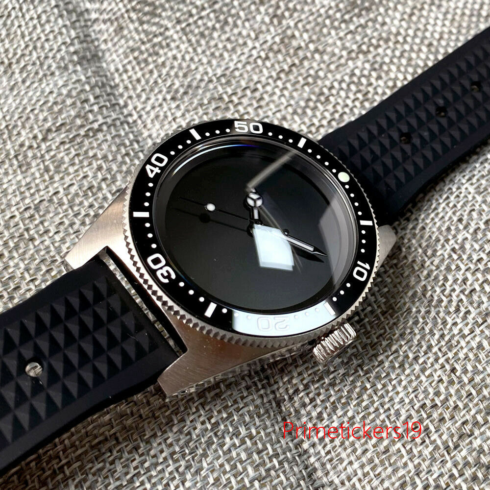 Tandorio Black Sterile Dial 41mm Automatic Diver Men’s Watch PT5000 NH35A