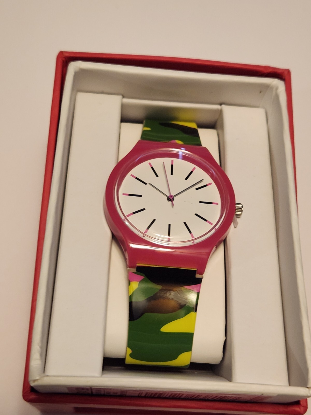 Xhilaration Multicolored Plastic Band, New Older Stock, Camo, Pink