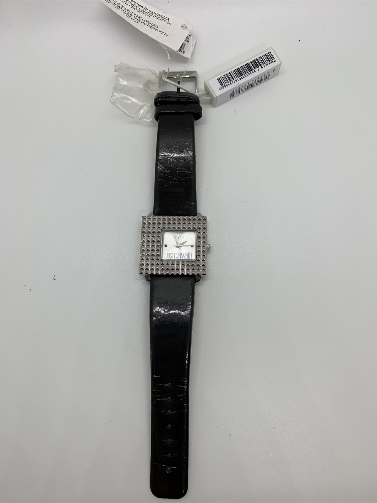 Just Cavalli Women (Donna) Silver Dial Black Leather Band Watch – R7251187615