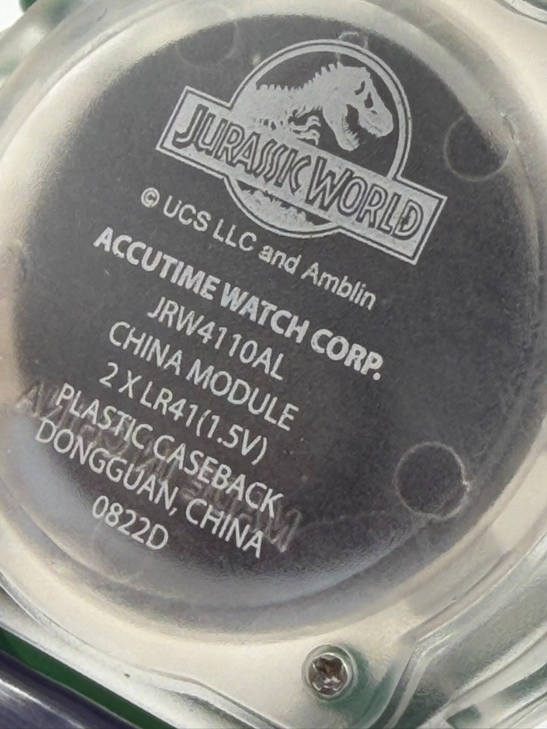 Jurassic World Kids Digital Watch T-Rex Green Accutime JRW4110AL Working