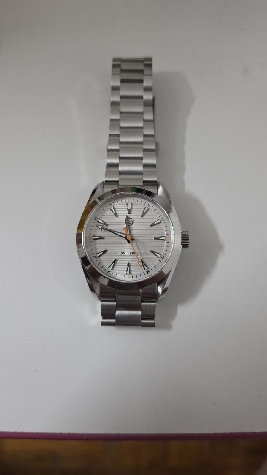Watchdives WD0006B Men’s Quartz Watch VH31 Sunray White Orange Seconds Hand