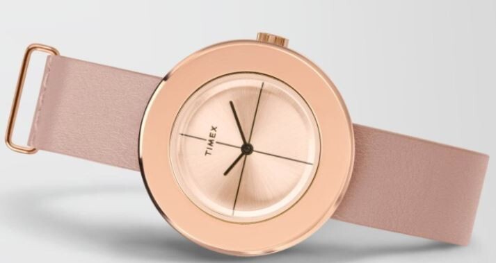 Timex Variety Rose-Gold Tone Leather Strap 34mm Women’s Watch TW2T92900