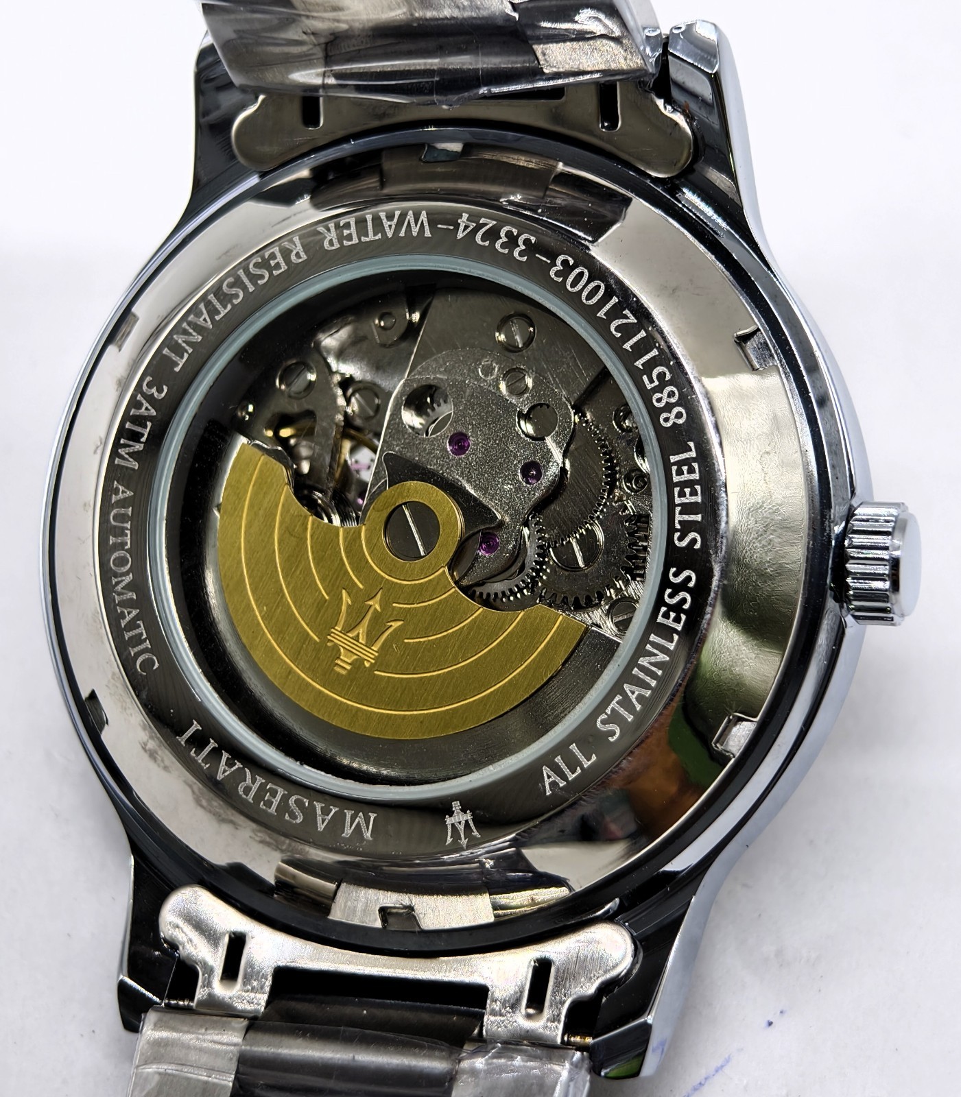 Fabulous Maserati Automatic White Dial Silver Band Analog Men’s Wrist Watch