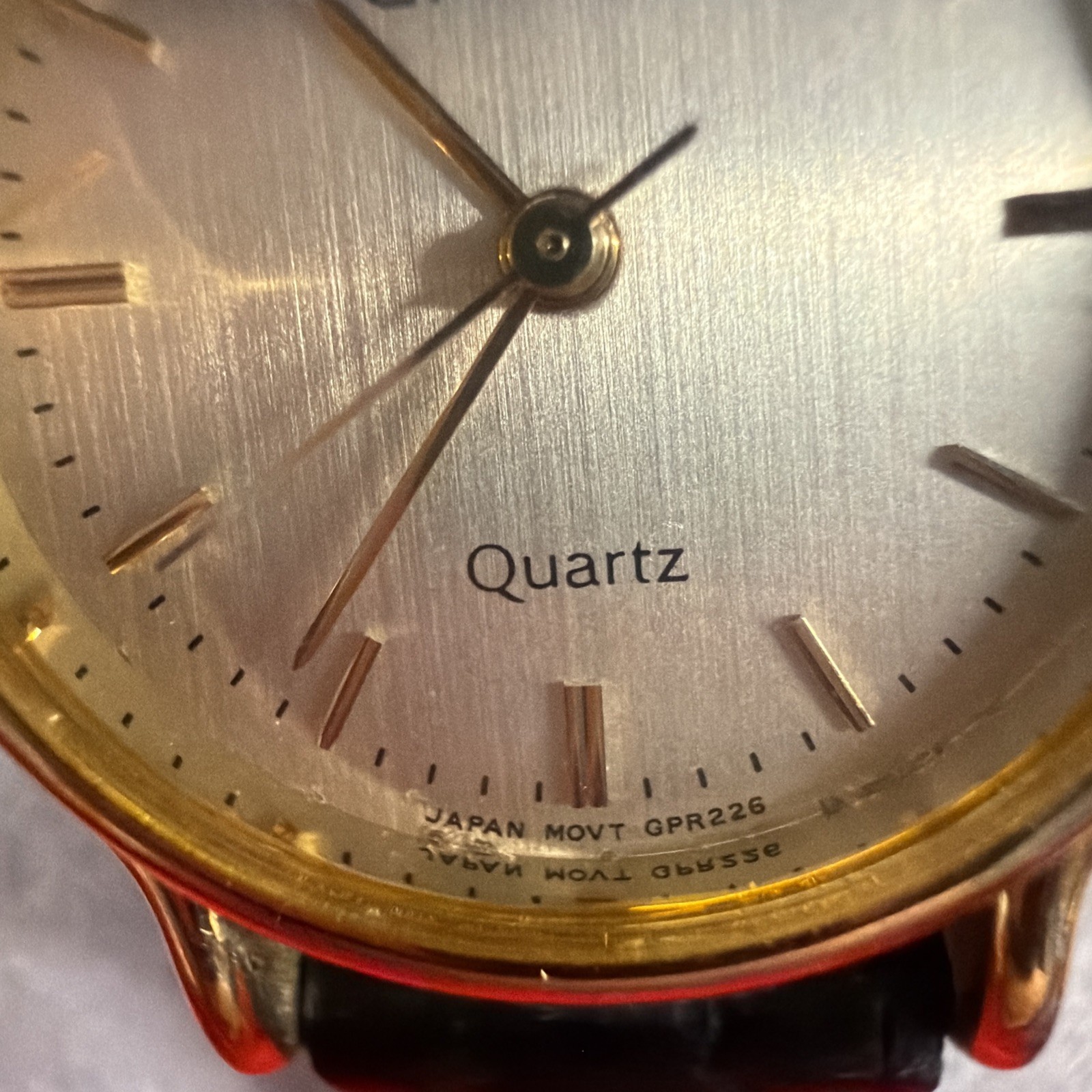 Gruen Quartz women’s gold tone with leather band