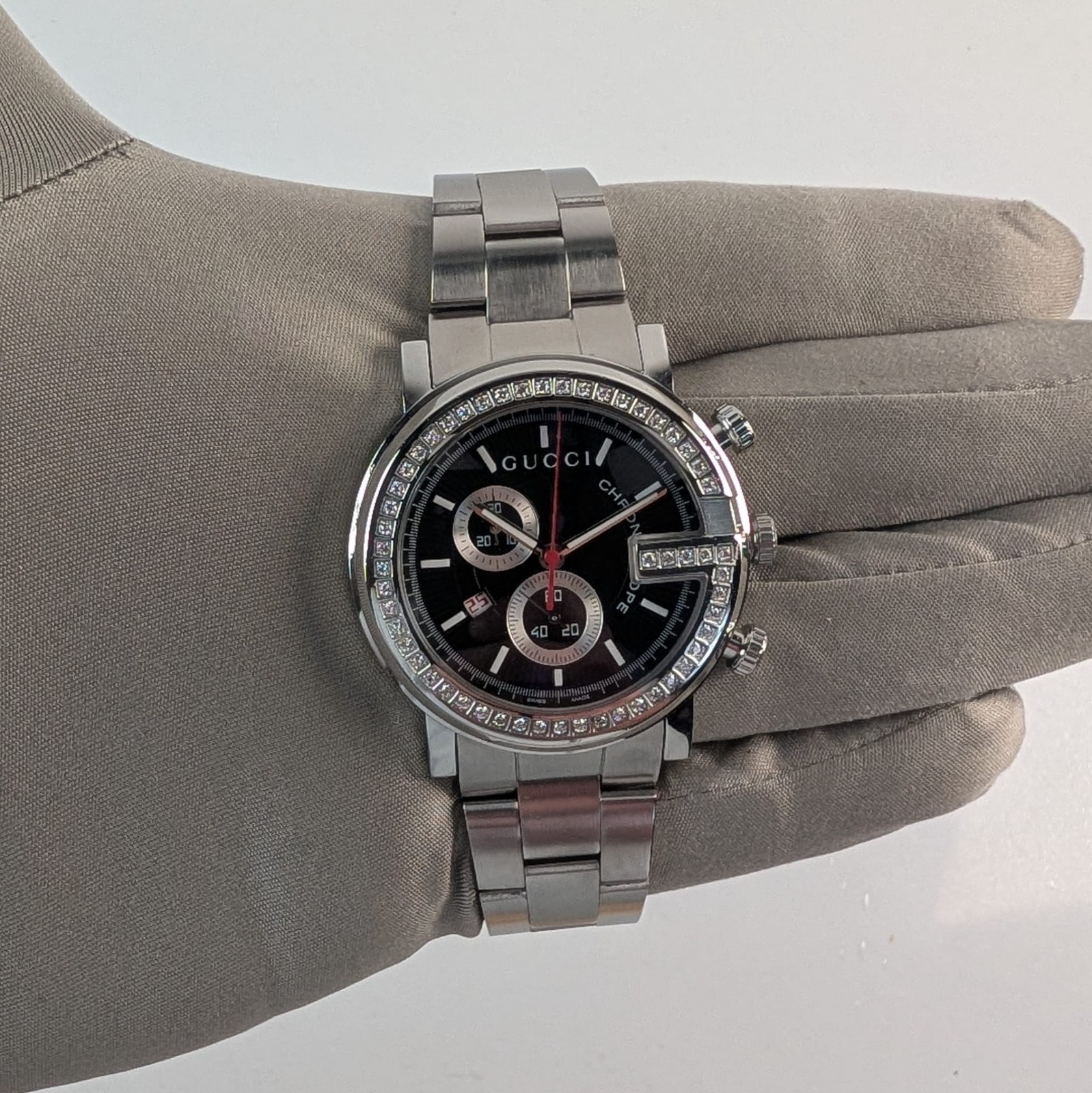 Gucci G Chrono 44mm Stainless Steel Case Stainless Steel Strap M-101