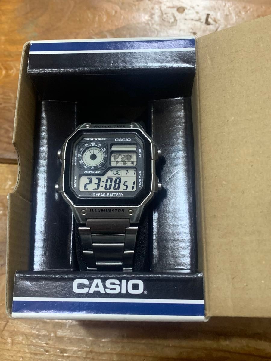 CASIO World Time AE-1200 Digital Wristwatch With Box