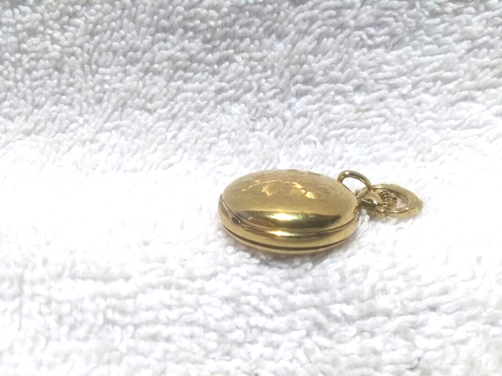 Belair Quartz Pendant Watch Gold Case Engraved Flowers 1990’s For Repair Parts