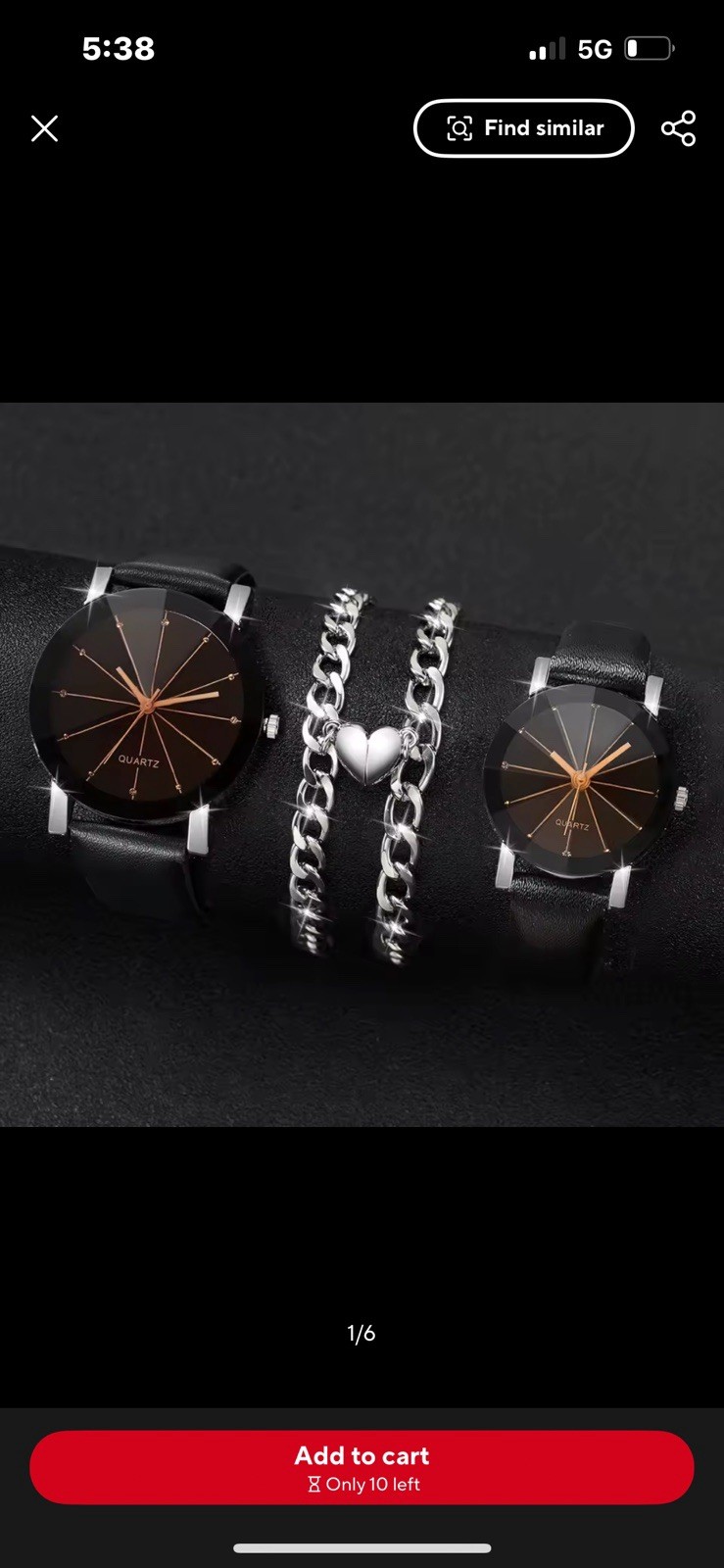 4PCS Couple’s Watch & Bracelet Set – Timeless Style Meets Romantic Charm