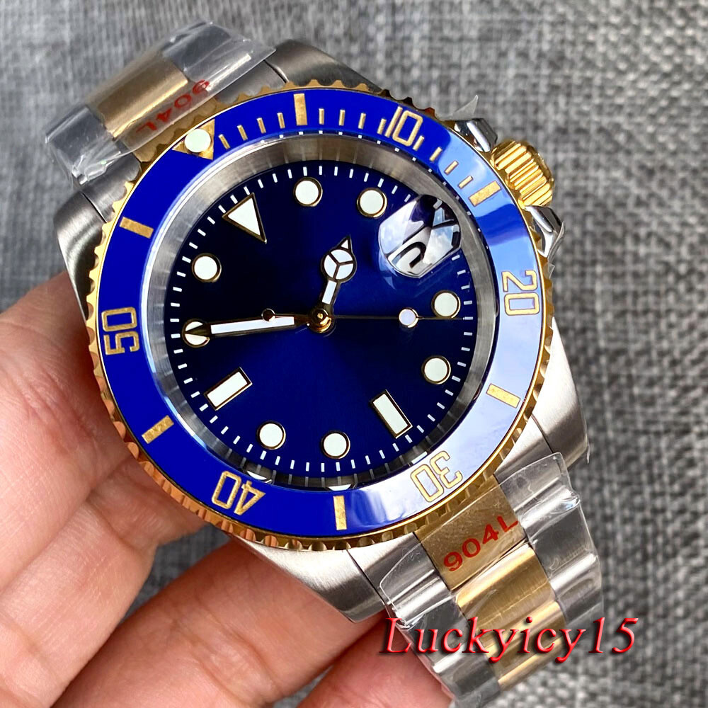 Tandorio 40mm 20ATM Black Dial Japan NH35 Automatic Mens Watch Sapphire Glass