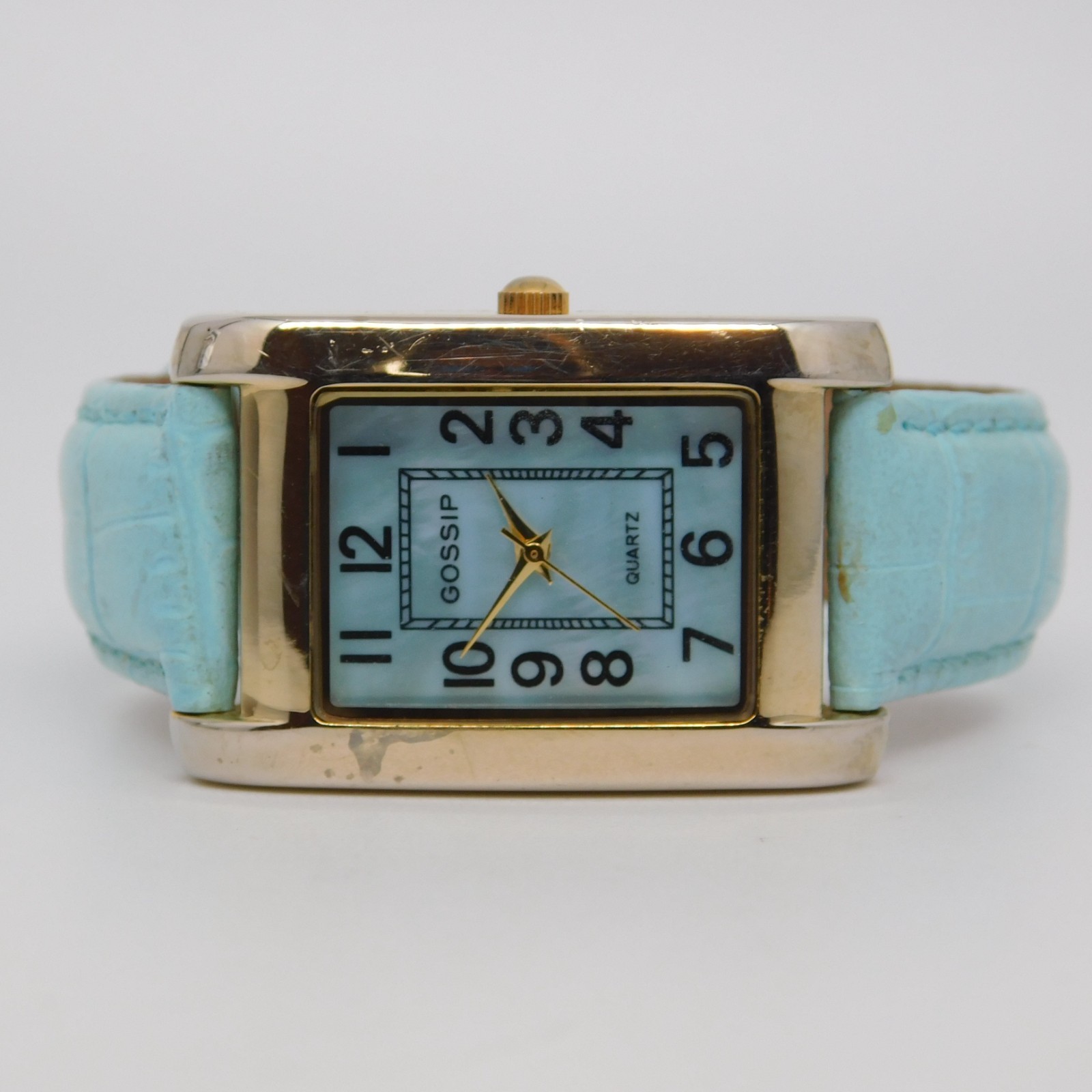GOSSIP GSP231E Genuine Leather Quartz Analog Women’s Watch New Battery