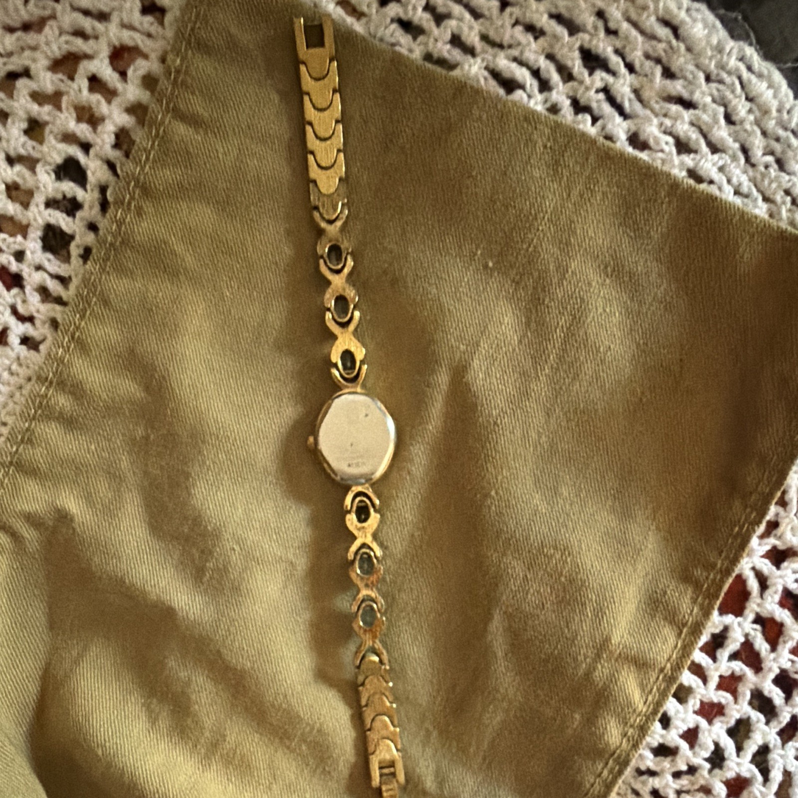 Vintage Jules Jurgensen Opropos Women’s Gold Plated & Gemstone Bracelet Watch