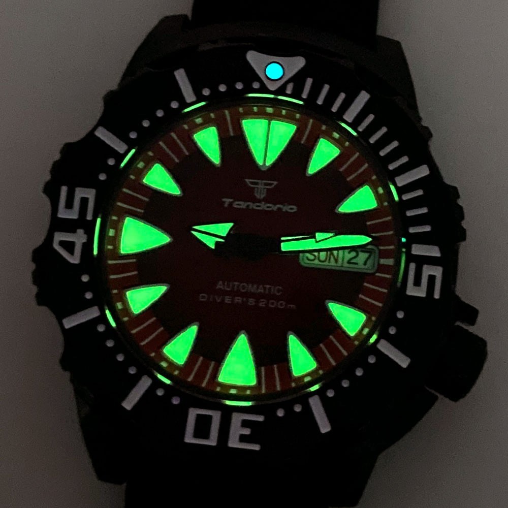 20ATM Diver Tandorio 42mm AR Sapphire Glass Japan NH36 Automatic Men Watch Lume