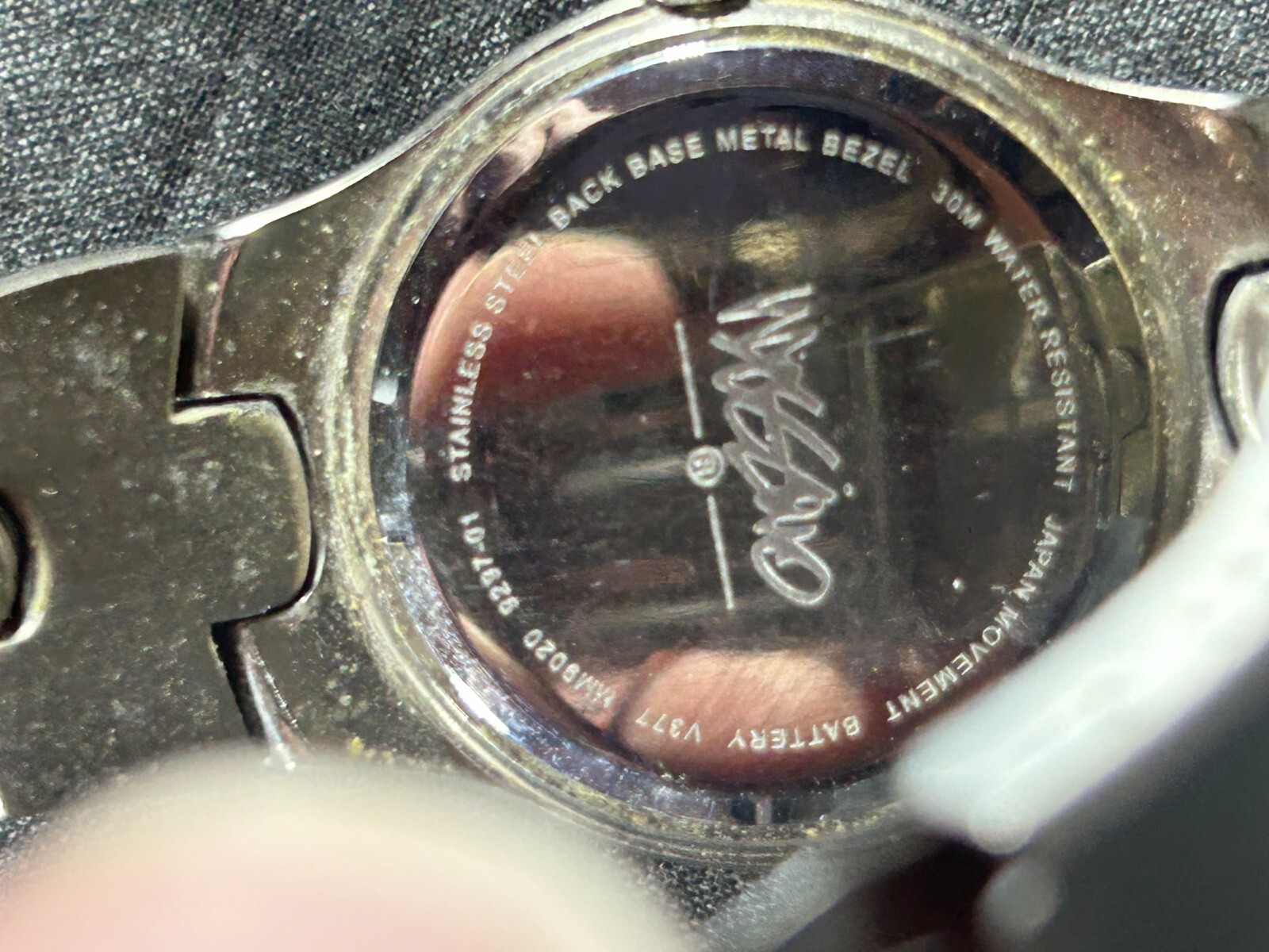 Mossimo Indigo Dial Date Indicator Silver Tone Round Stainless Steel Watch