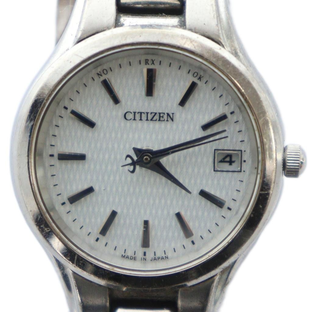 Citizen H050-T018343 Ladies Quartz Watch 24mm Stainless Steel AB Condition