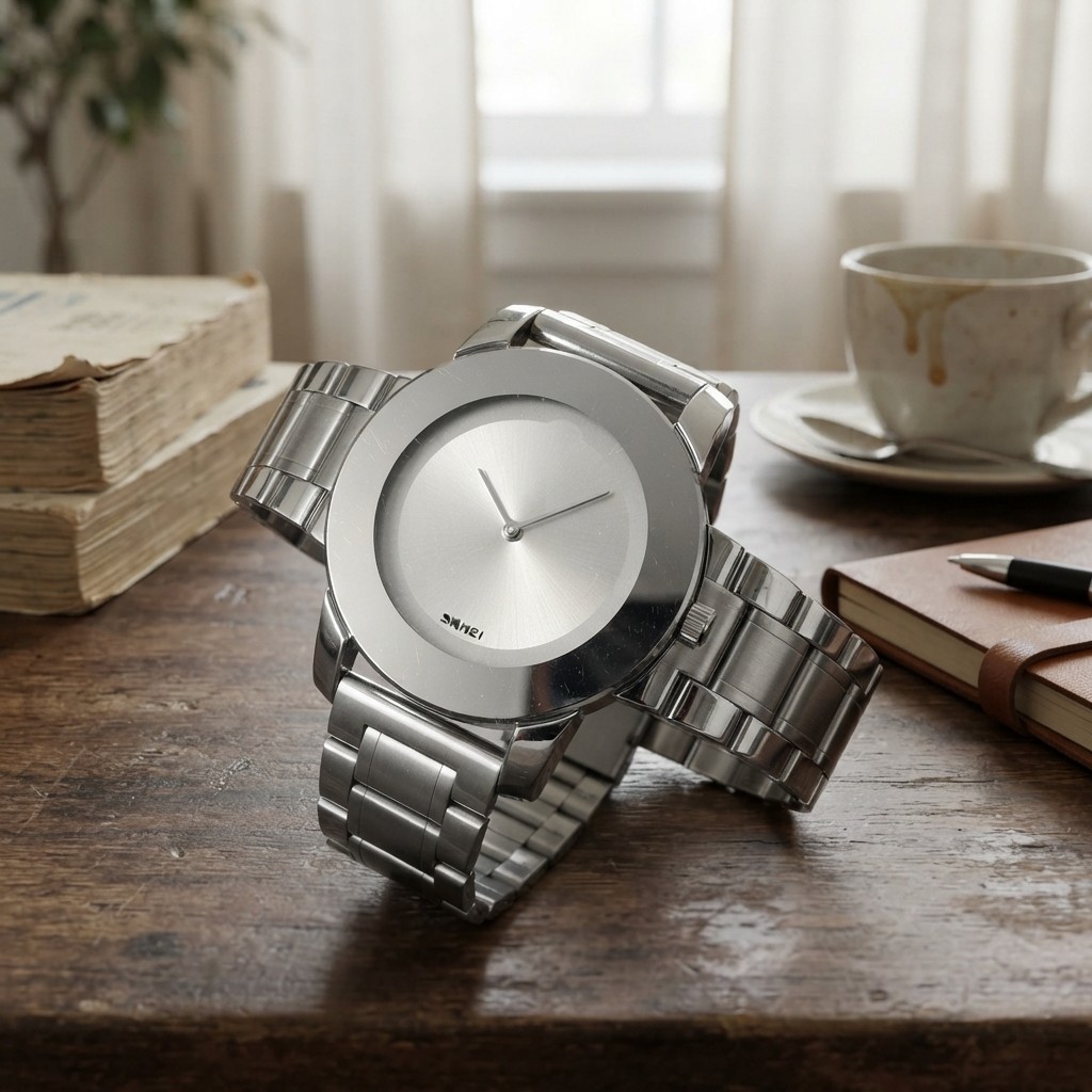 Frameless Luxury Quartz Watch with Diamond Touch – Unisex, 30M Water Resistance