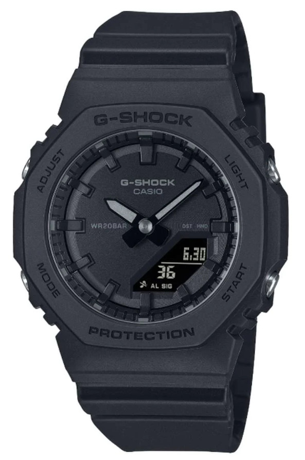 Casio G-Shock Small Analog/Digital Black Resin Watch GMAP-2100BB-1A