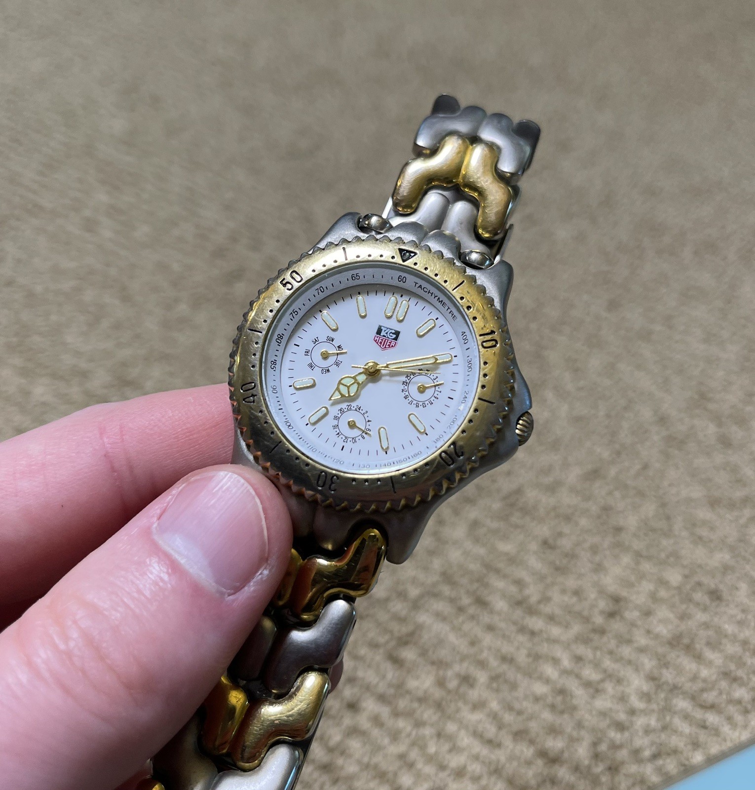 Men’s Tag Heuer Dive Watch 2-Tone Gold Plated / Stainless Steel 39mm