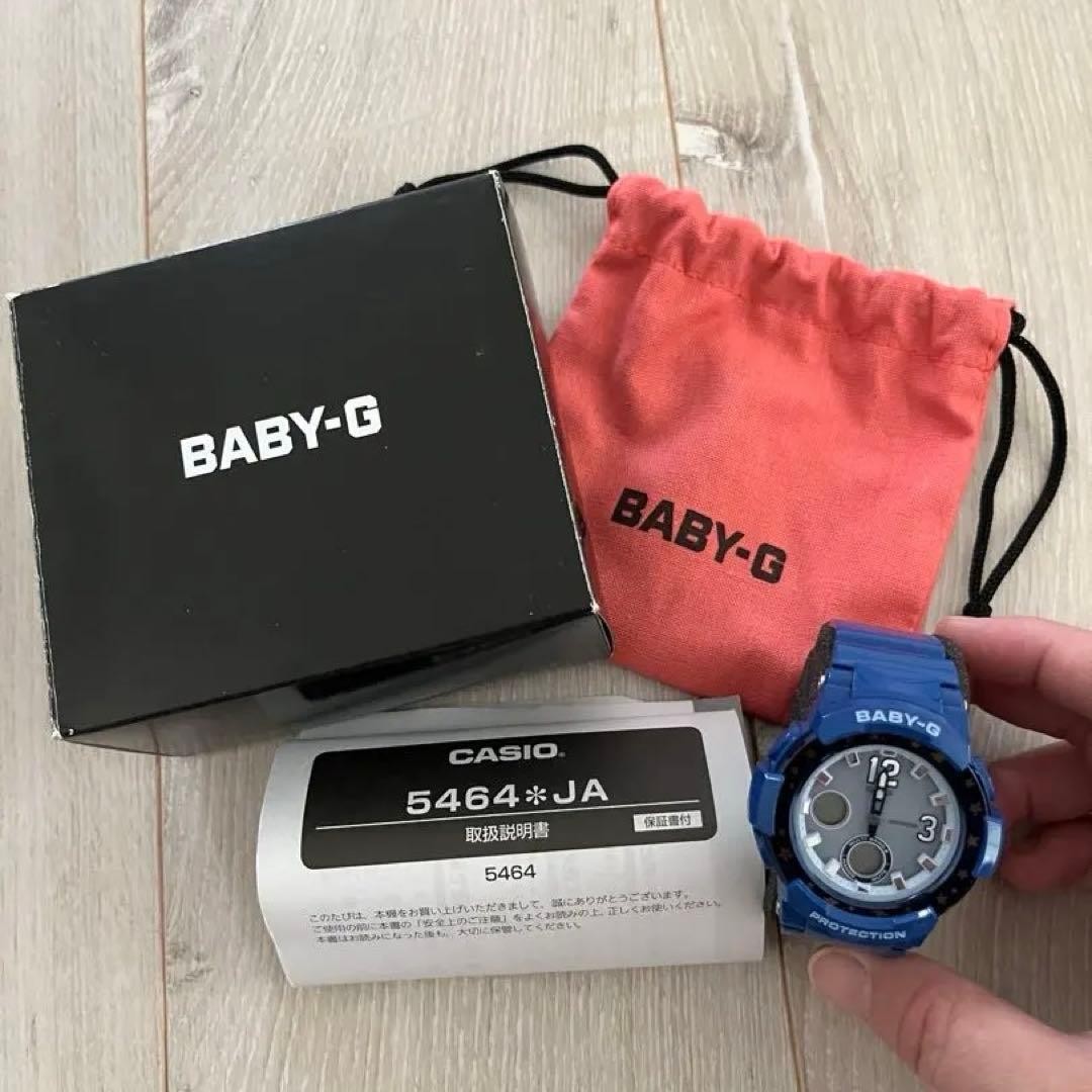 CASIO BABY-G Blue Star Motif Analog Wristwatch
