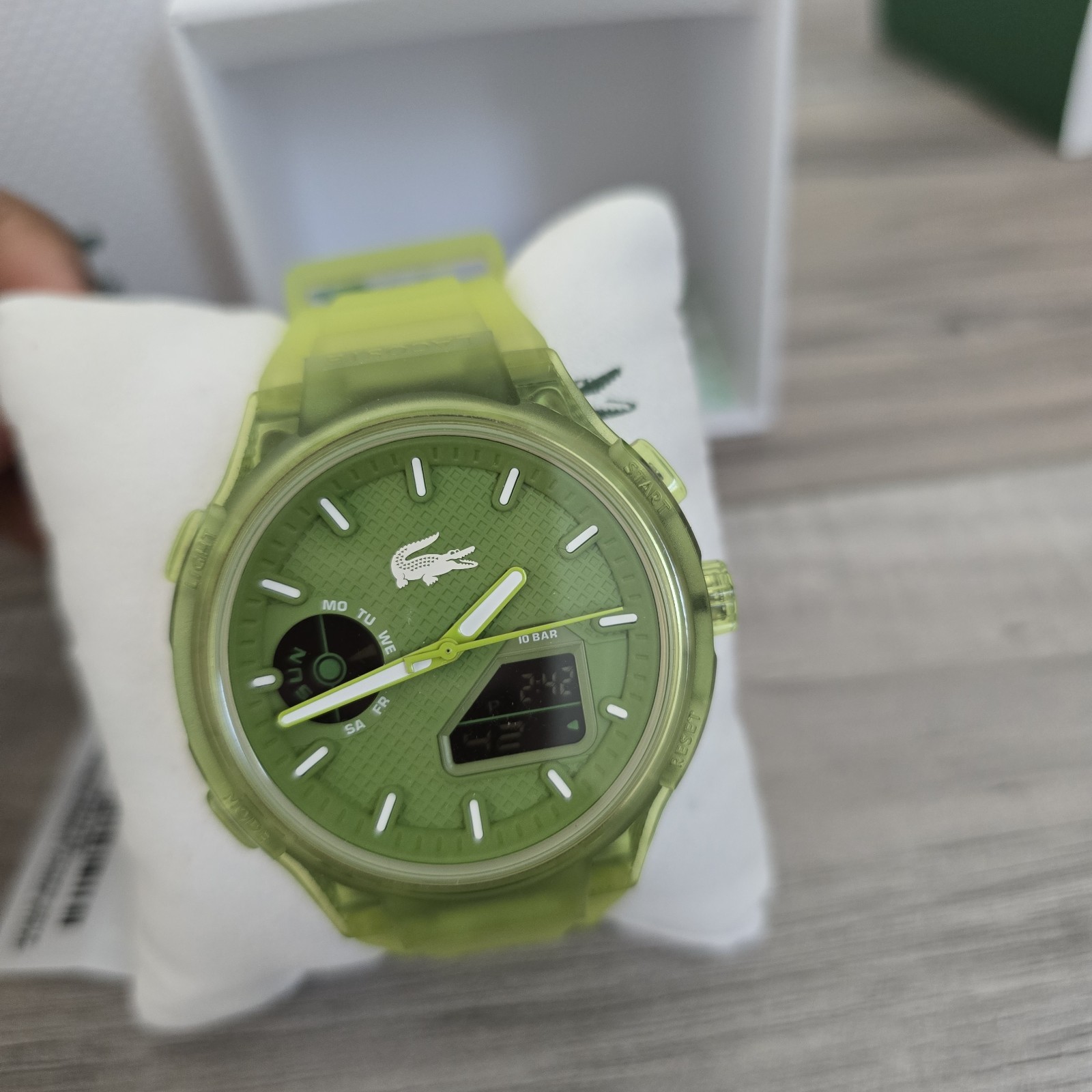 Lacoste LC33 Analog & Digital Green Silicone Strap Men Watch 45mm 2011432
