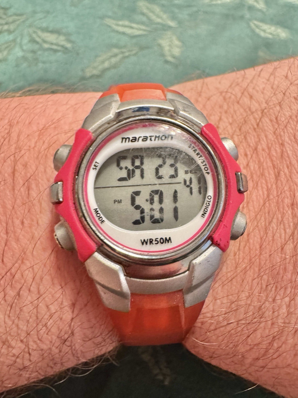 Marathon T5K808 Women’s Digital Sports Watch Pink Band WORKING