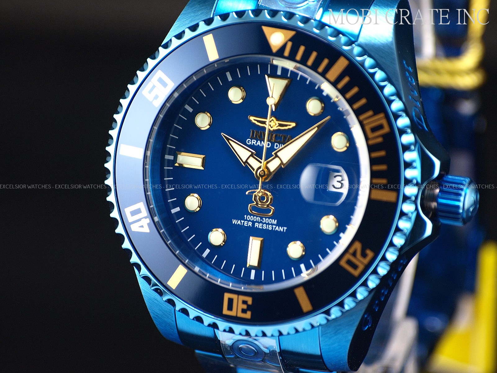 New Invicta Men’s 47mm Grand Diver Automatic NH35A Blue IP SS Watch – 33387