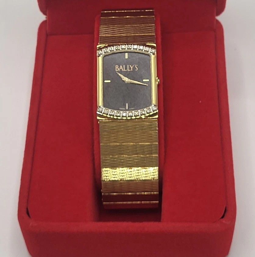 [N. MINT] Vintage BALLY’S LAS VEGAS by BULOVA Swiss Unisex DIAMONDS Watch