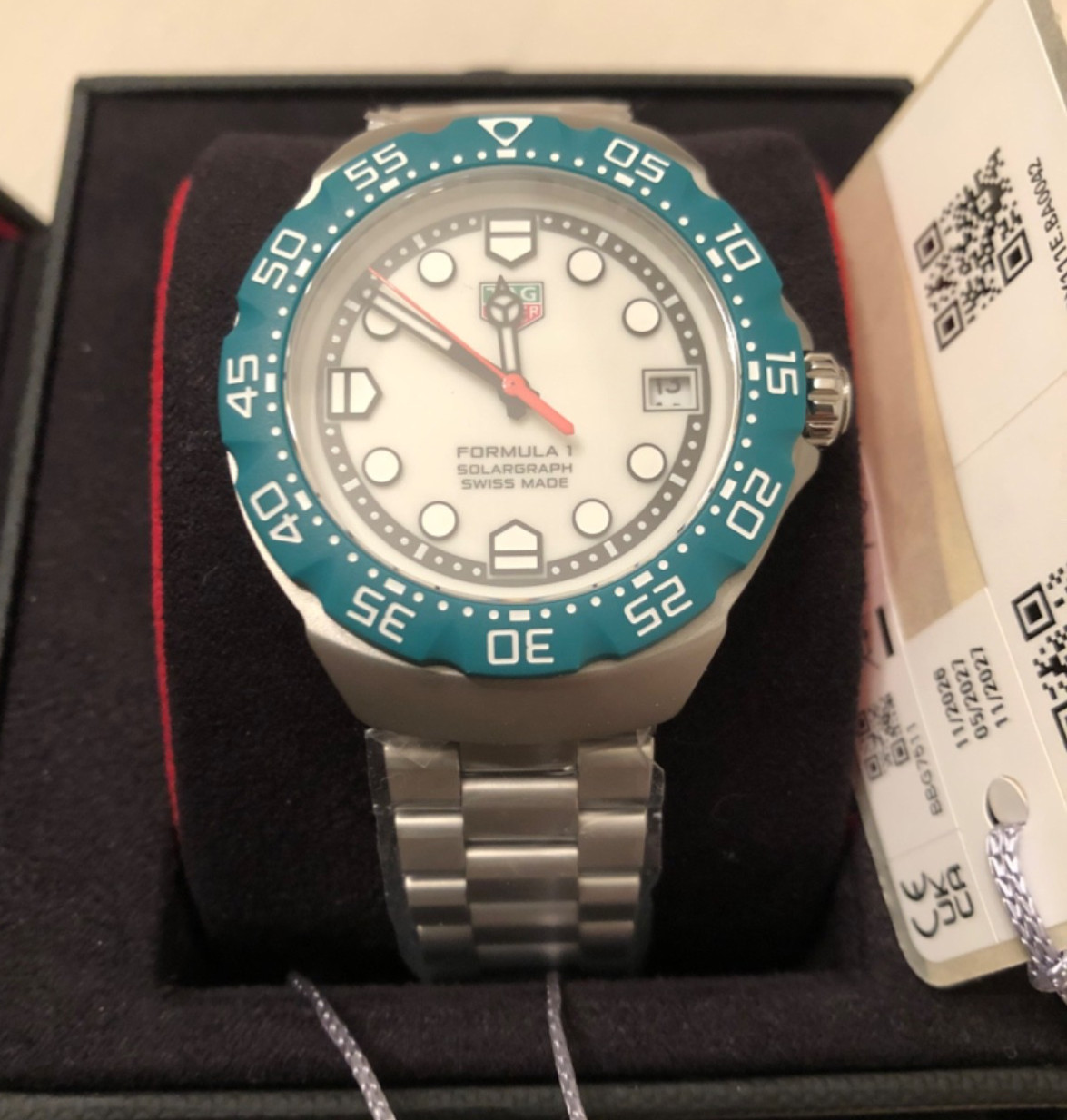 Tag Heuer F1 Solargraph 38mm WBY111E.BA0042 Steel Solar Quartz Watch Green