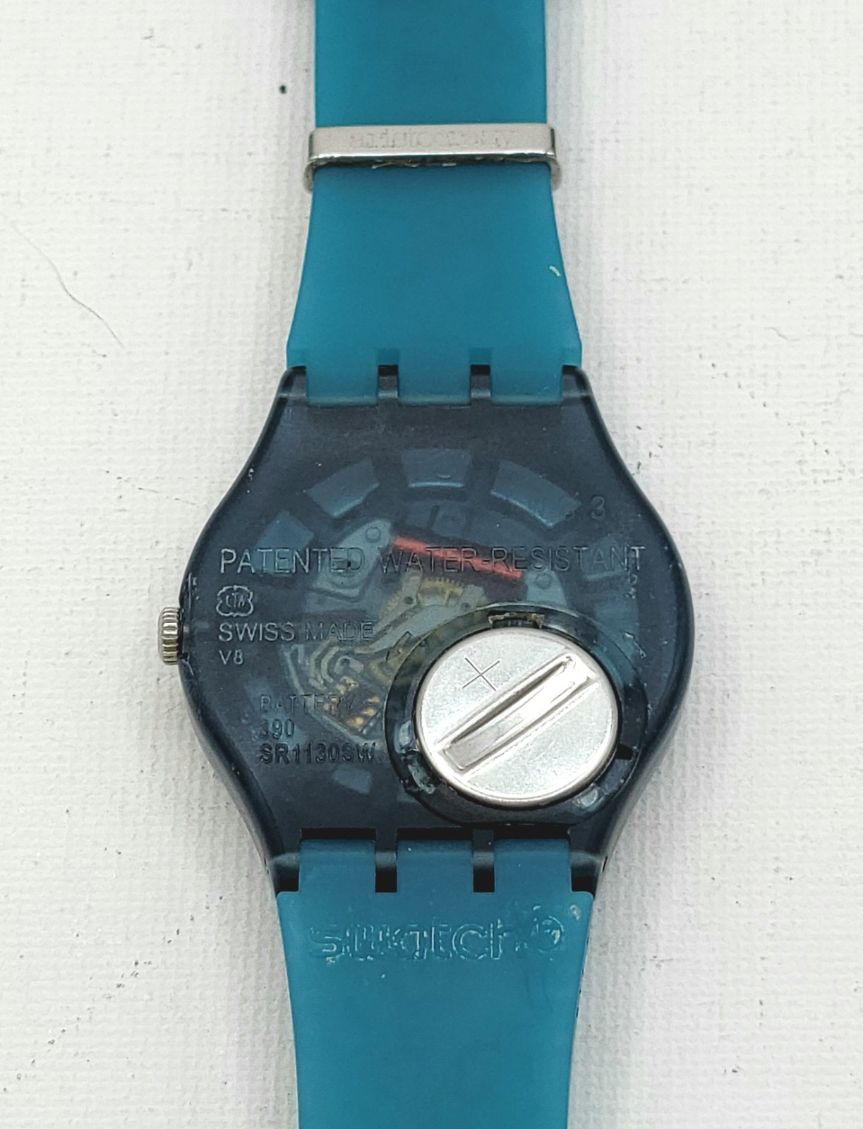 Swatch GZ320 Chamecrazy Blue Green Bubbles 925 Silver Chameleon Bracelet In Box