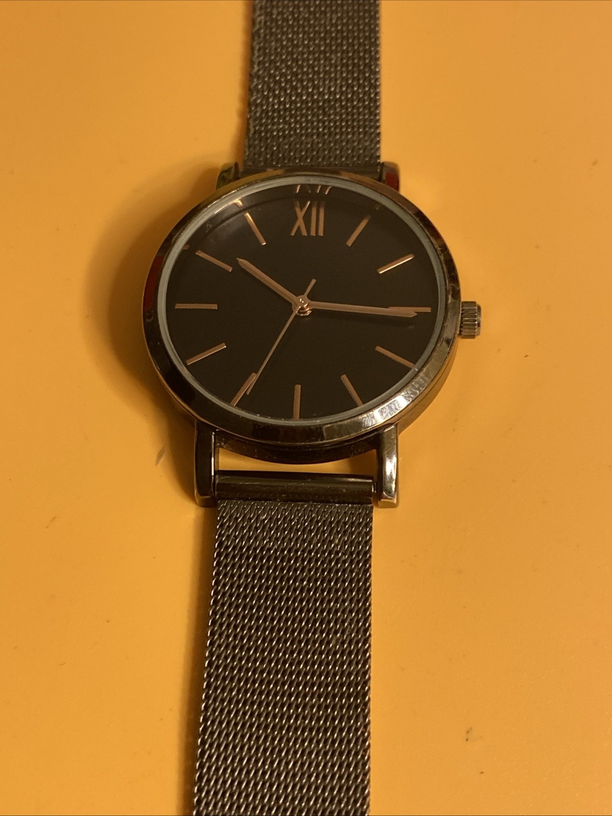 FMD Metal Gray Men’s Watch # FMDAND027 Mesh Band New Battery