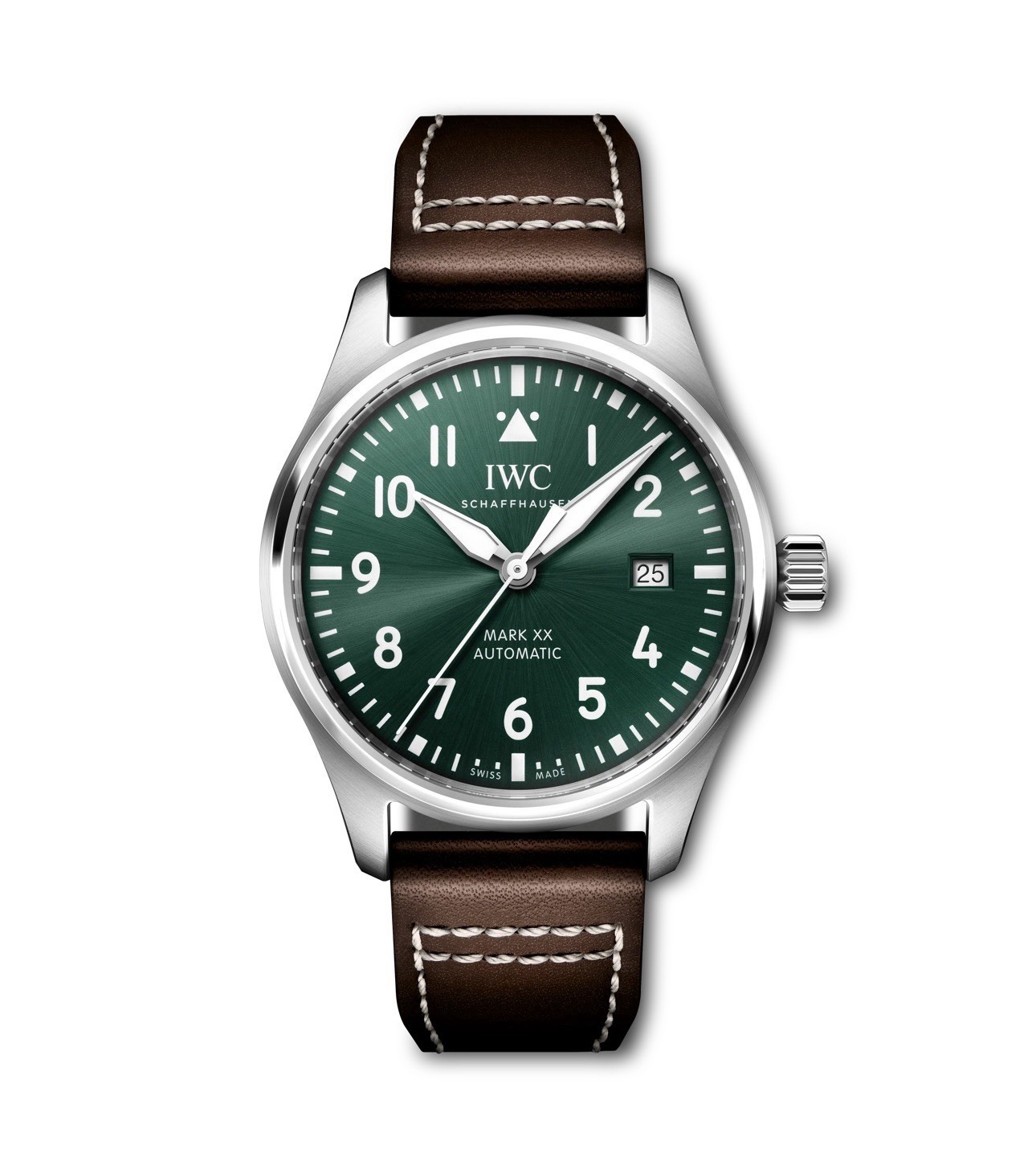 IWC Pilot’s Watch Mark XX Automatic, Green Dial, Leather Strap w/ Box & Papers