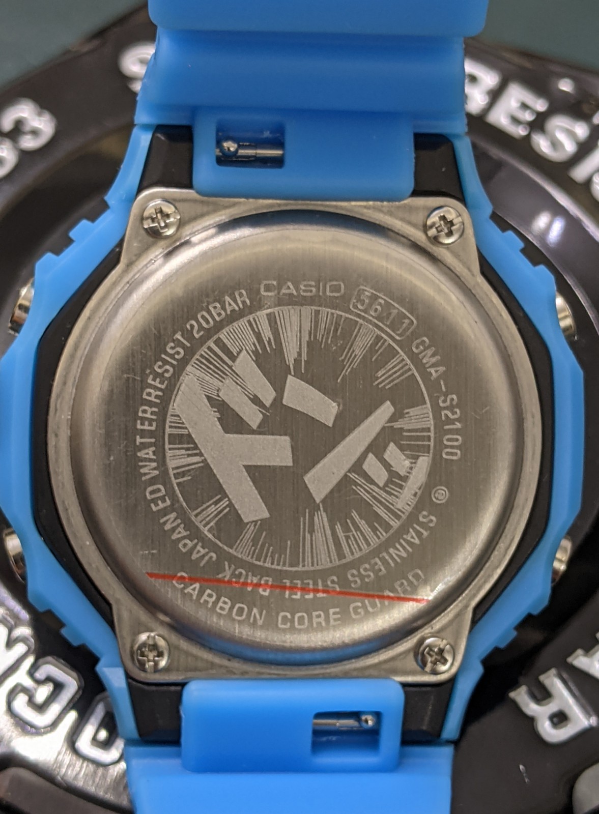 Casio G Shock GMA S2100 Blue Analog Digital Watch Box Manual Warranty Card