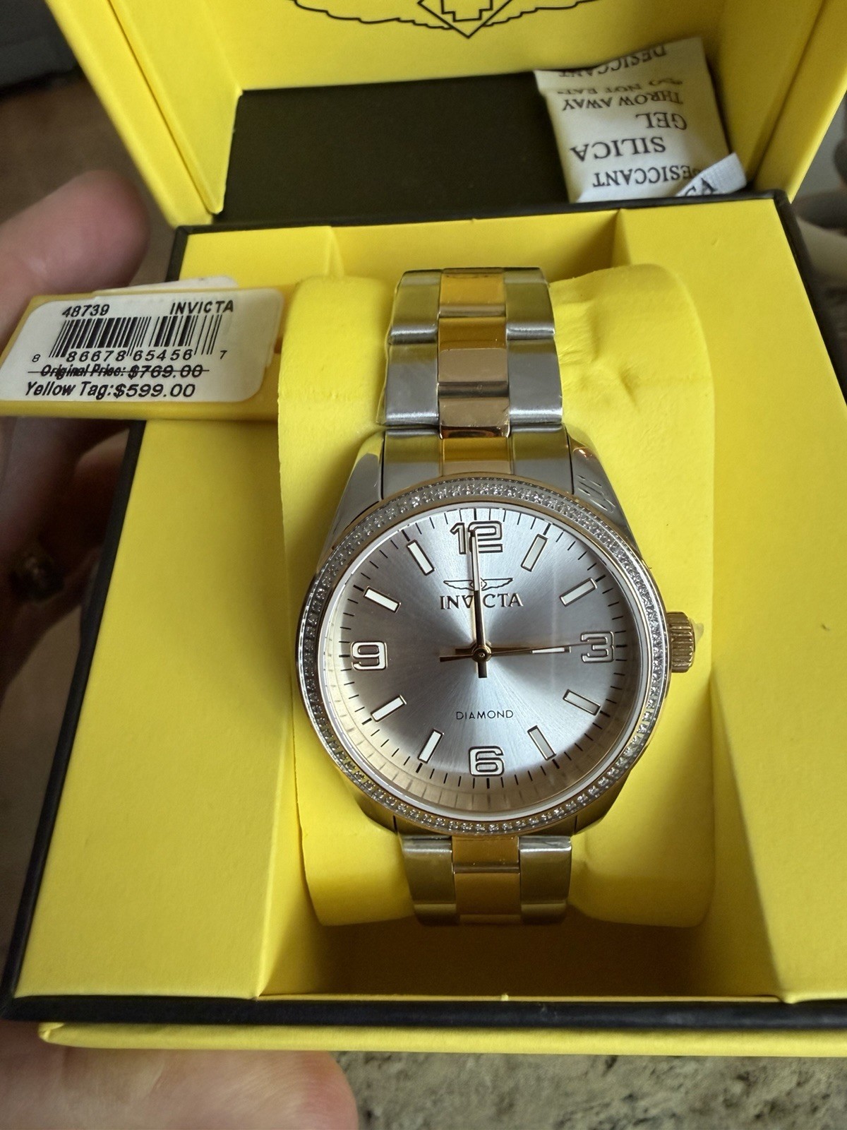 Invicta Elite Diamond 0.28 Carat Diamond Women’s Watch – 36mm, Gold, Steel 48739