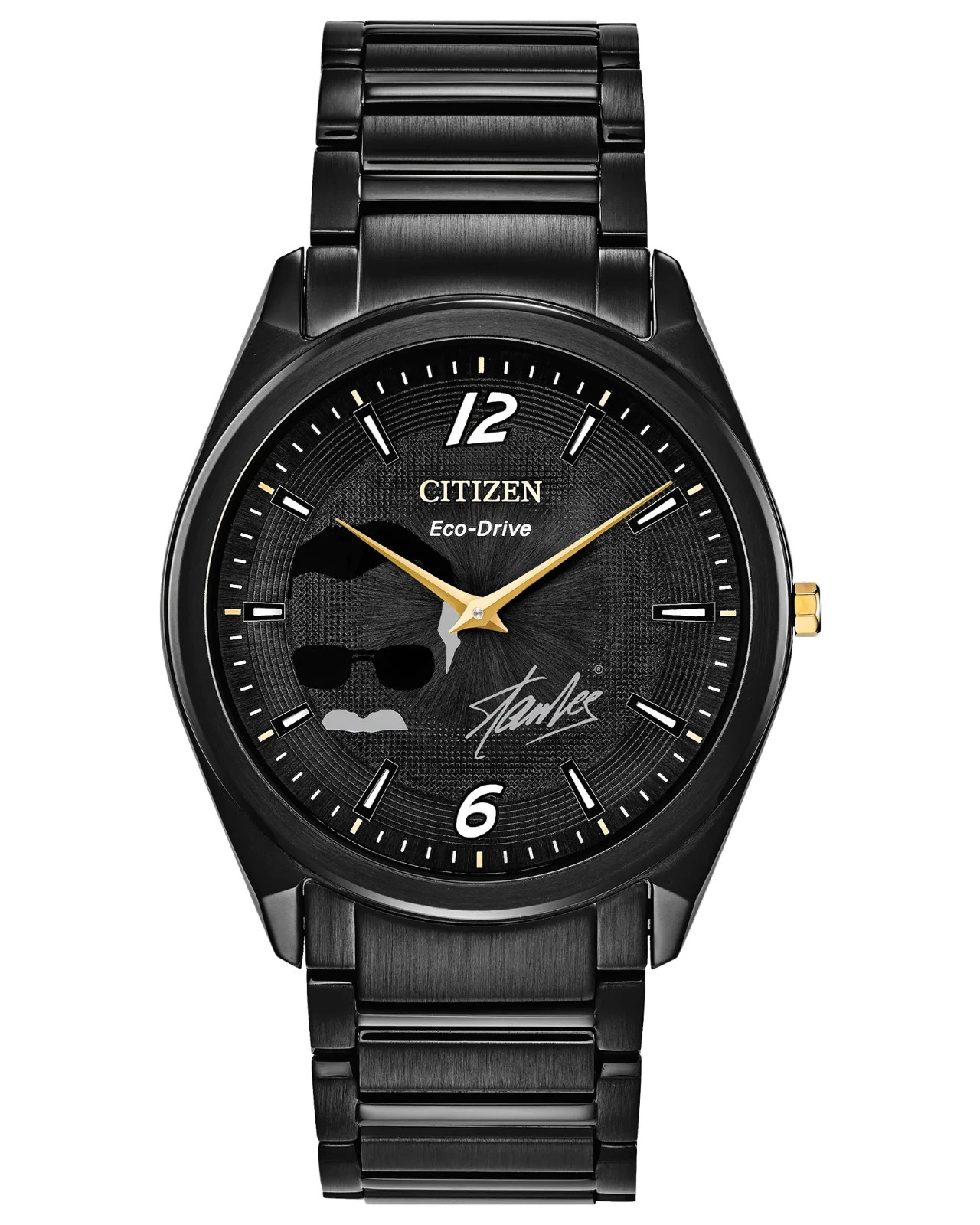 CITIZEN STAN LEE LIMITED EDITION ECO-DRIVE 39mm BLACK DIAL WATCH AR3077-56W NEW