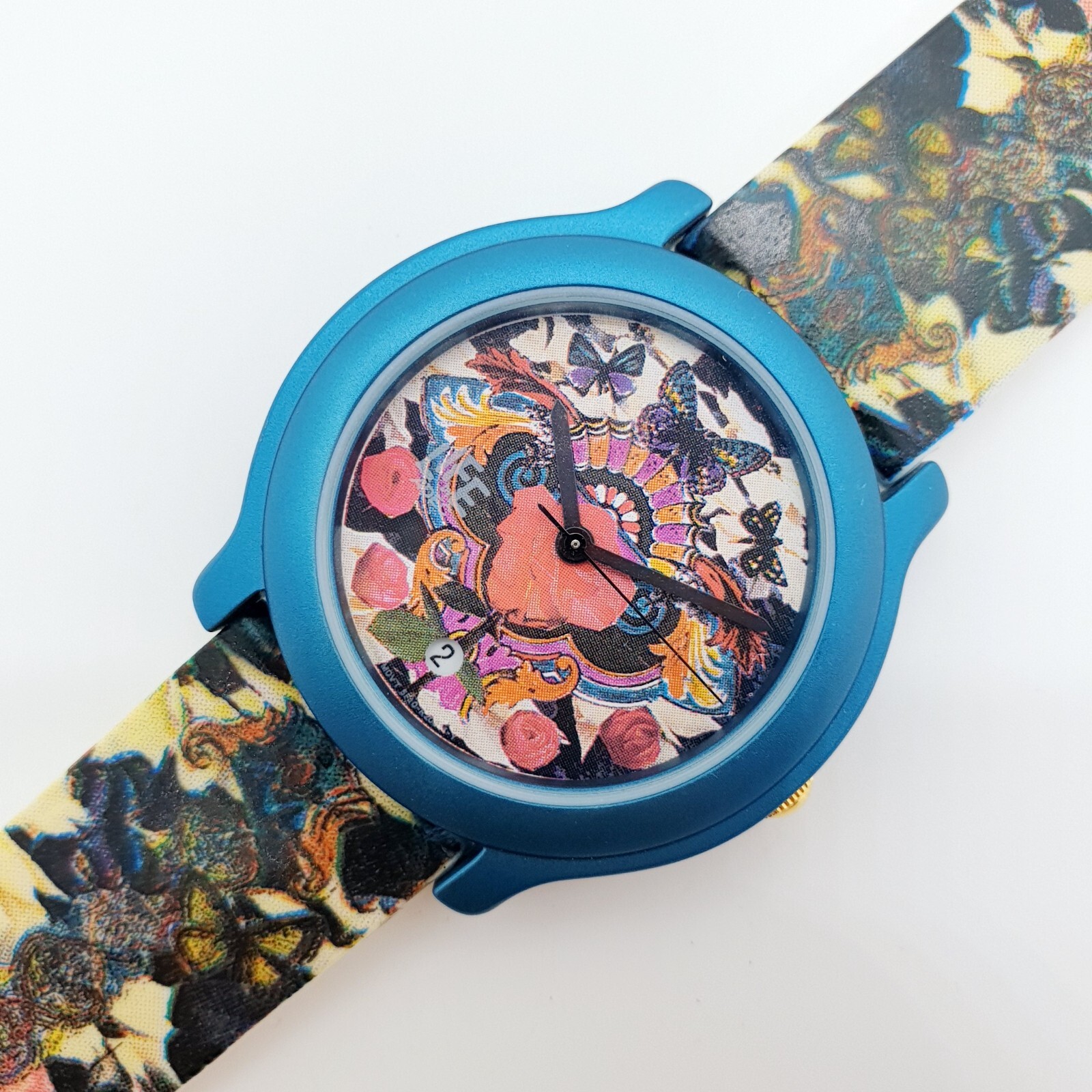 Psychedelic Hipster Adec by Citizen Quartz Watch with Date Window from the 90s