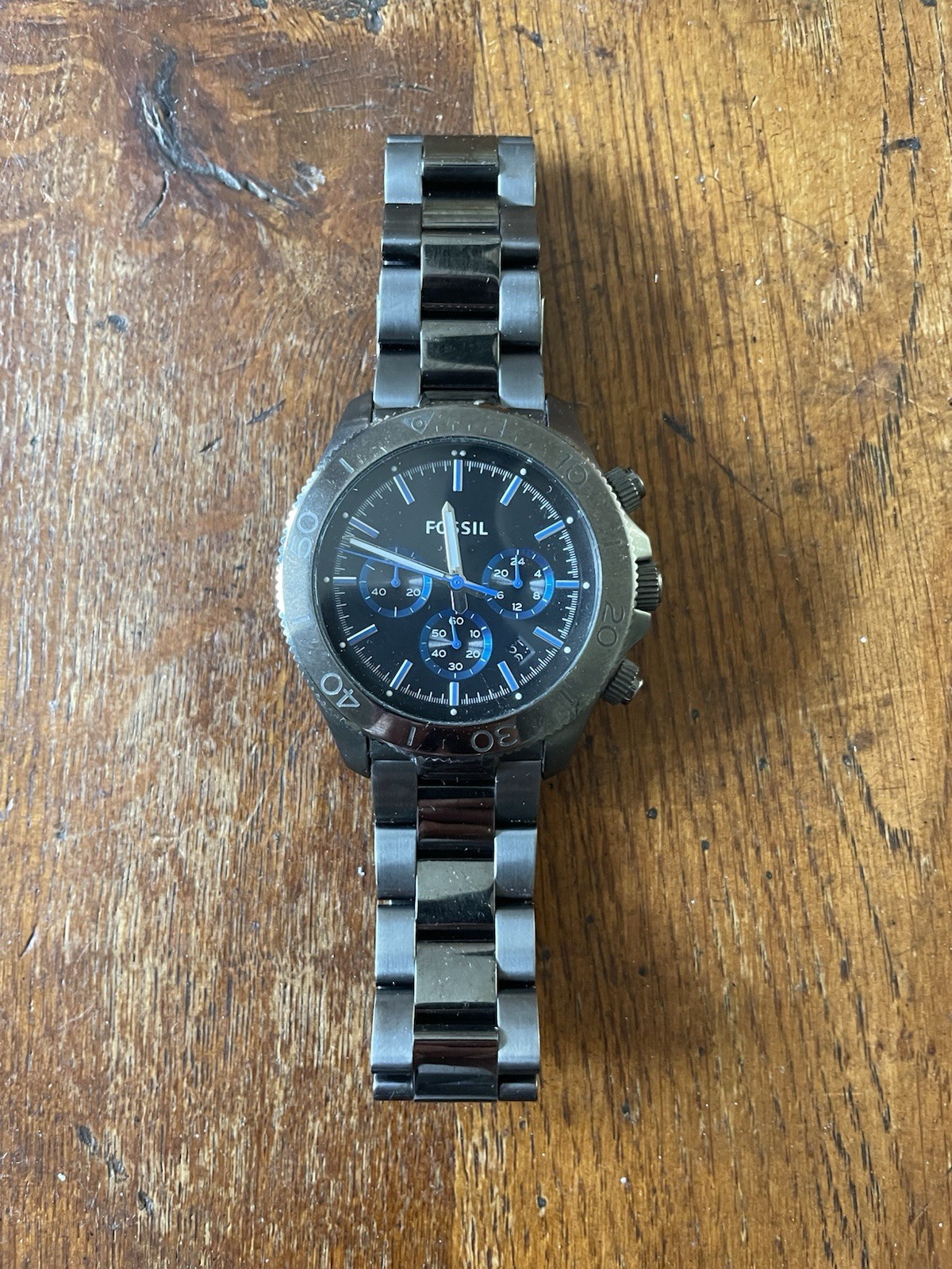 Fossil Retro Traveler CH2869 Stainless Steel Analogue Wrist Watch Working