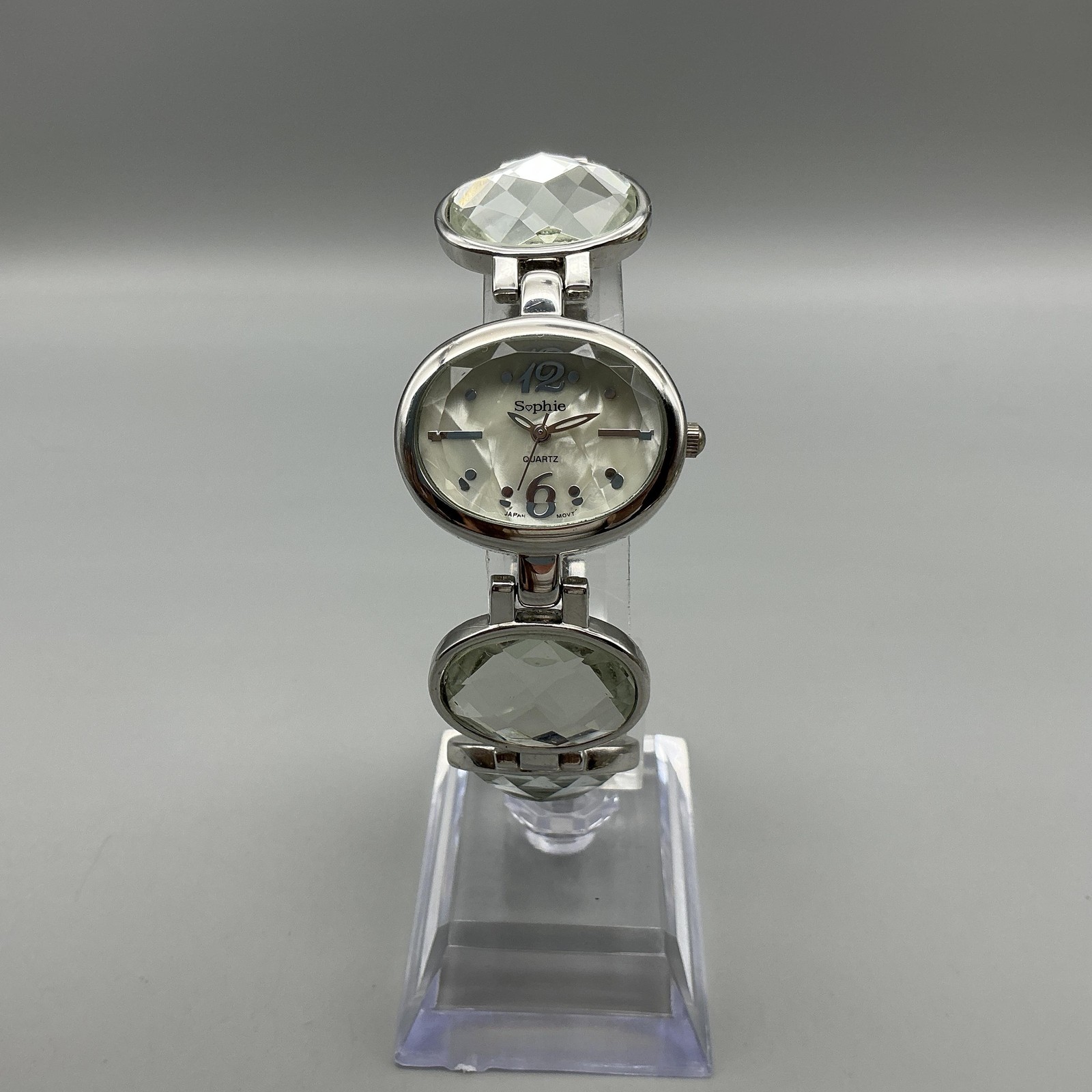 Sophie Womens Watch 29mm MOP Dial Silver Tone Oval Crystal New Battery 7.25″