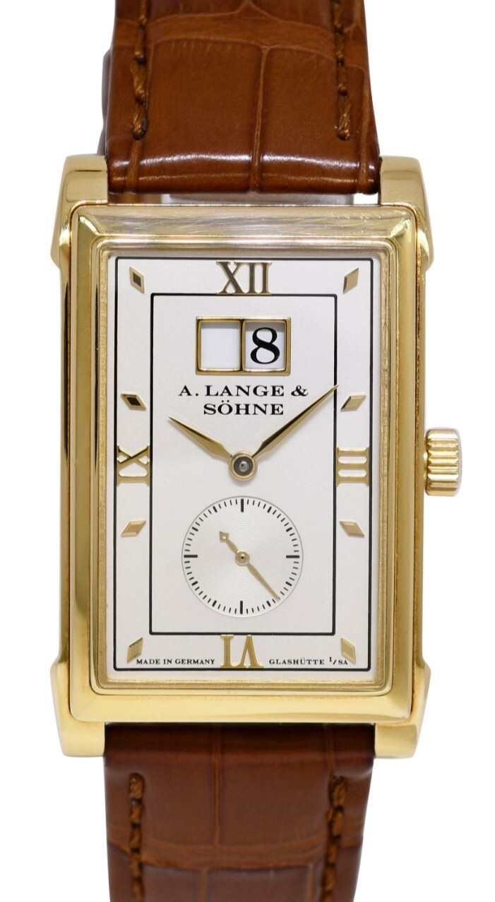 A. Lange & Sohne Cabaret 18k Yellow Gold Big Date Mens Manual Watch B/P 157.121