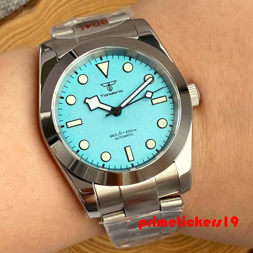 Tandorio Sapphire 36mm/39mm Automatic Men Watch NH35 PT5000 Snowflake Hands Lume
